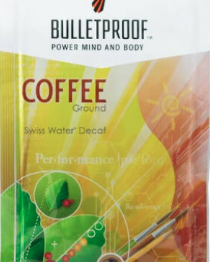 A package of decaf coffee
