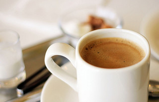 White mug of coffee