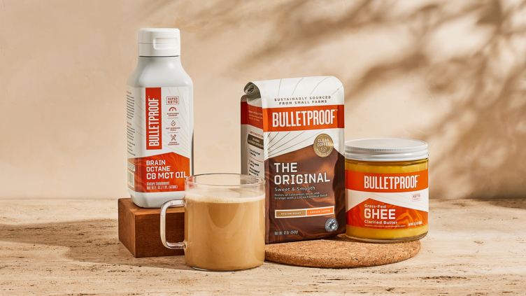 Ingredients for Bulletproof Coffee recipe