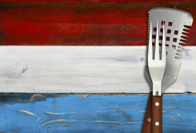 A spatula and grill fork