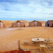 A group of tents in the desert