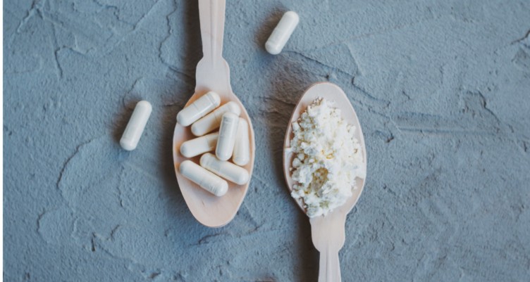 Colostrum in capsules and powdered form.