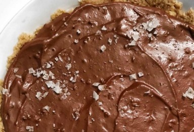salted dark chocolate tart
