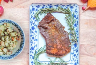 pot roast and brussel sprouts