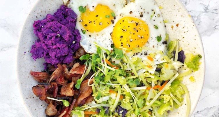 Savory Paleo Breakfast Bowl With Sweet Potato