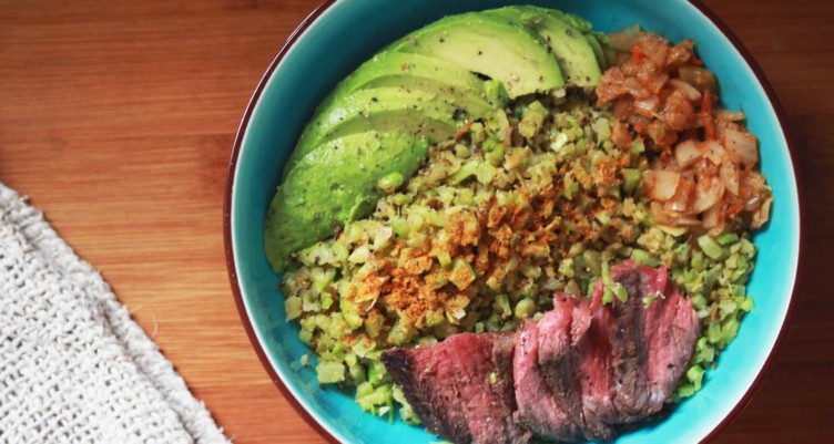 Korean Beef Bowl With Kimchi