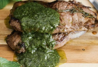 Steak with Chimichurri Sauce recipe