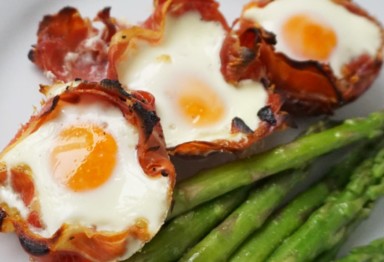 Prosciutto Wrapped Baked Eggs Recipe