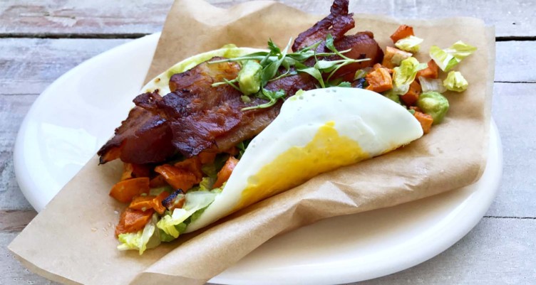 Keto Breakfast Tacos With Bacon and Guacamole