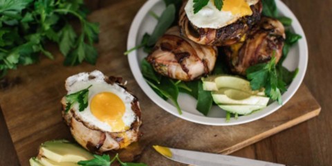 15 Mouthwatering Keto Burger Recipes_Bacon-Wrapped Herb Burger