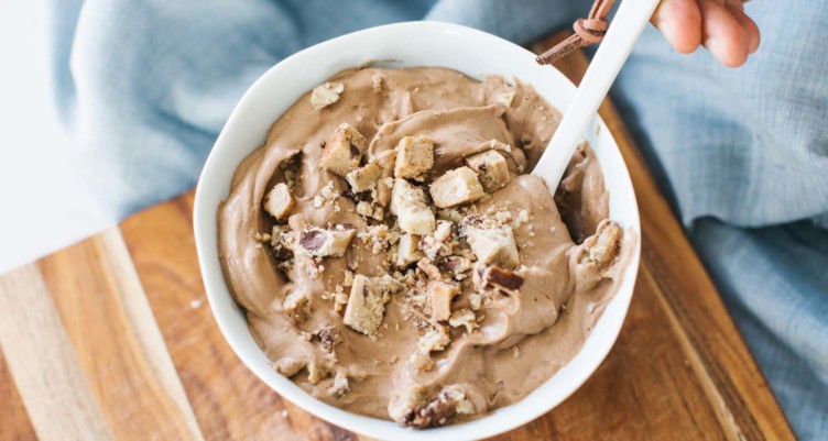 Chocolate Cookie Dough Keto Ice Cream