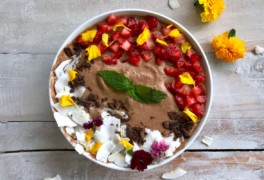 Pastured protein and healthy fats power this thick and creamy keto smoothie bowl. Low carb and paleo friendly.