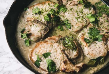 Keto Coconut Braised Pork Chops recipe