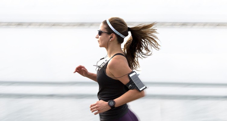 Woman jogging outside