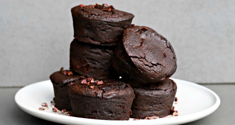 plate of chocolate muffins