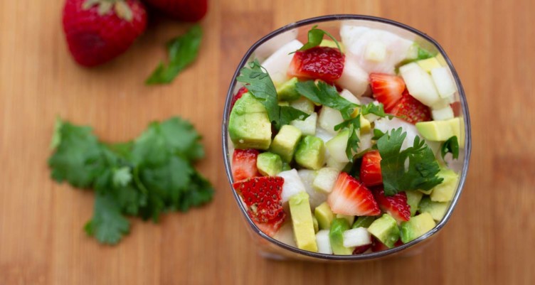 Paleo Strawberry Cod Ceviche