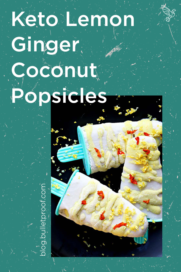 Creamy, keto-friendly coconut popsicles get a zing of flavor from lemon and ginger—all with no sugar, dairy, or added junk.