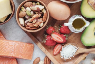 Array of keto-friendly foods