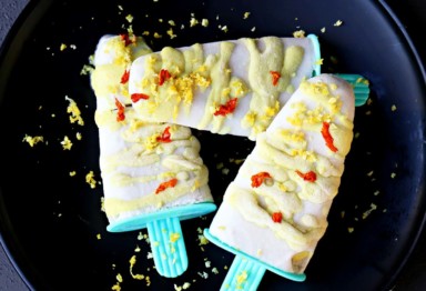 Creamy, keto-friendly coconut popsicles get a zing of flavor from lemon and ginger—all with no sugar, dairy, or added junk.