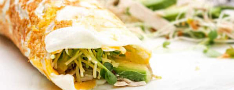 Keto Breakfast Ideas That Aren't Boring 21 breakfast egg crepes with avocado