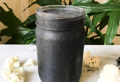 This paleo and keto activated charcoal smoothie packs fiber, fat, protein, and detox benefits into one dark and creamy beverage.
