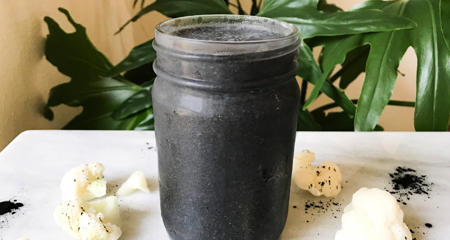 Keto Activated Charcoal Smoothie recipe Paleo, dairyfree, vegetarian
