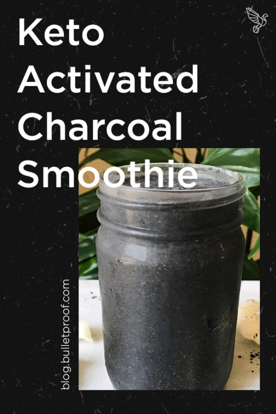 Keto Activated Charcoal Smoothie recipe Paleo, dairyfree, vegetarian