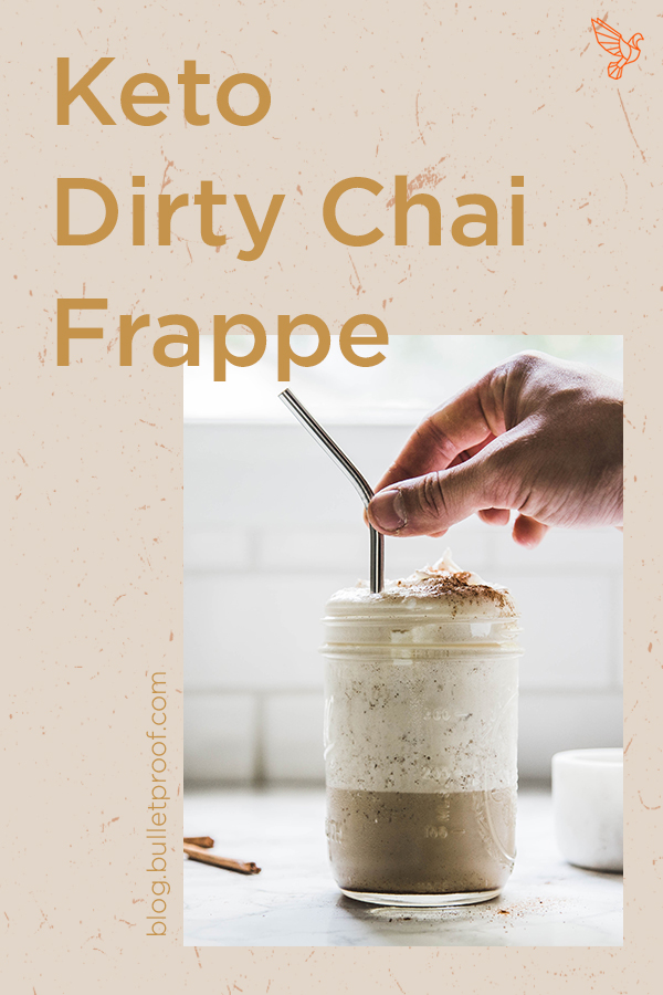 This frappe-style dirty chai is a cool and creamy way to enjoy warm spices and deep coffee flavor -- all with no dairy or sugar.