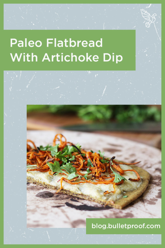 Paleo Flatbread With Artichoke Dip recipe lowcarb, vegetarian, grain