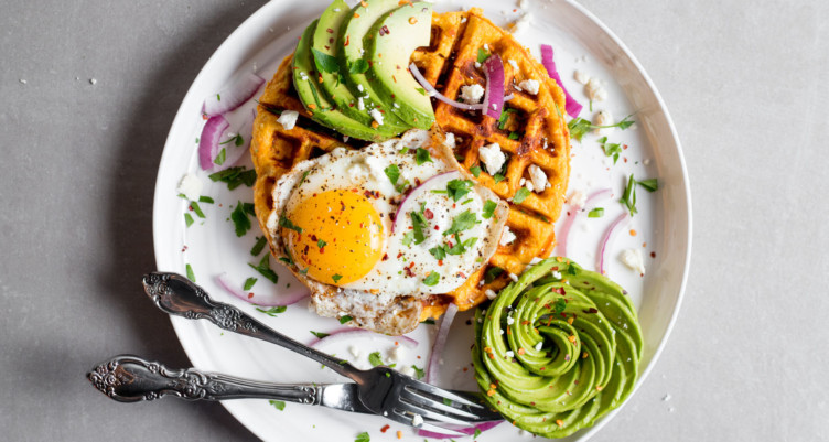 Savory Sweet Potato Waffles