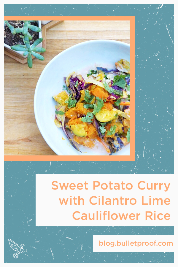 This sweet potato curry recipe packs vitamins, fiber, and healthy fat into a warm and soothing dish. (Paleo, Whole30, vegetarian, vegan)