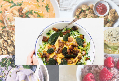 A collage of cauliflower-based meals
