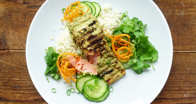 Easy Baked Tandoori Salmon Recipe - Paleo, Keto, Whole30 meal