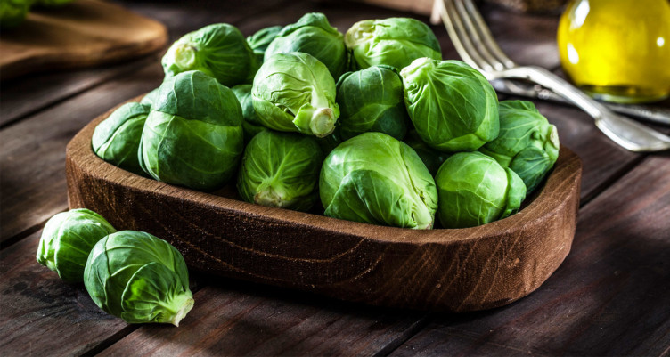 Brussels sprouts in bowl