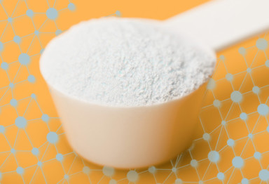 Scoop of collagen powder