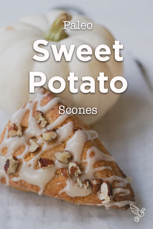 With a crisp crust and warm flavor from pumpkin pie spice and a sweet maple glaze, these paleo sweet potato scones are perfect for celebrating fall.