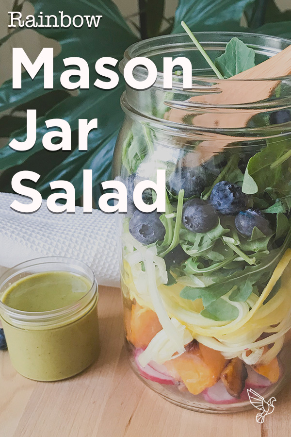 Rainbow Veggie Mason Jar Salad