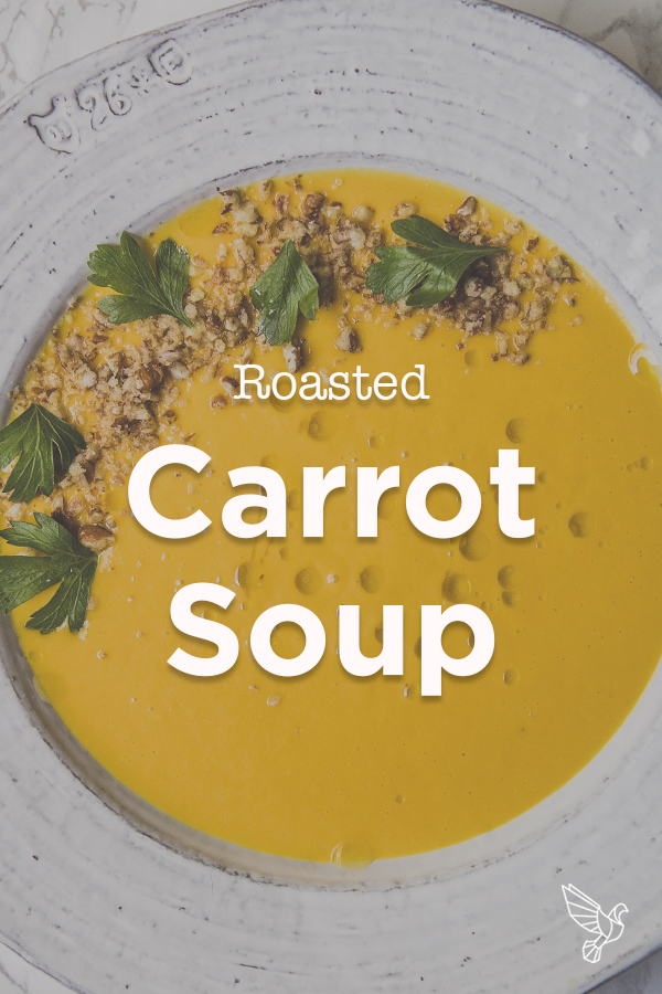 This paleo and Whole30 carrot soup blends tender carrots with sage and coconut milk for a sweet, buttery soup with just minutes of prep time.