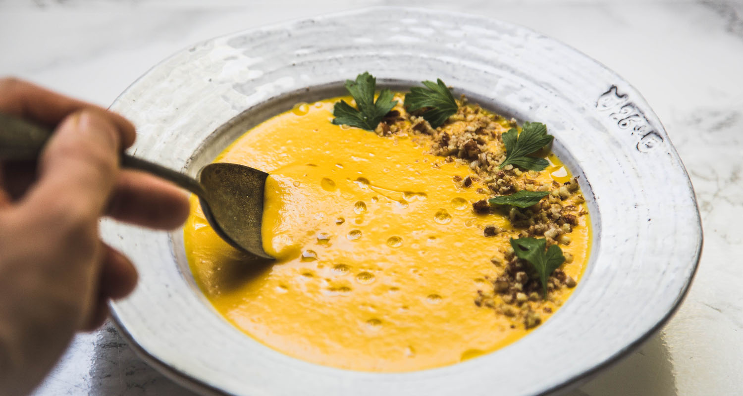 Roasted Carrot Soup recipe - Paleo, Whole30, dairy-free, 30-minute recipe