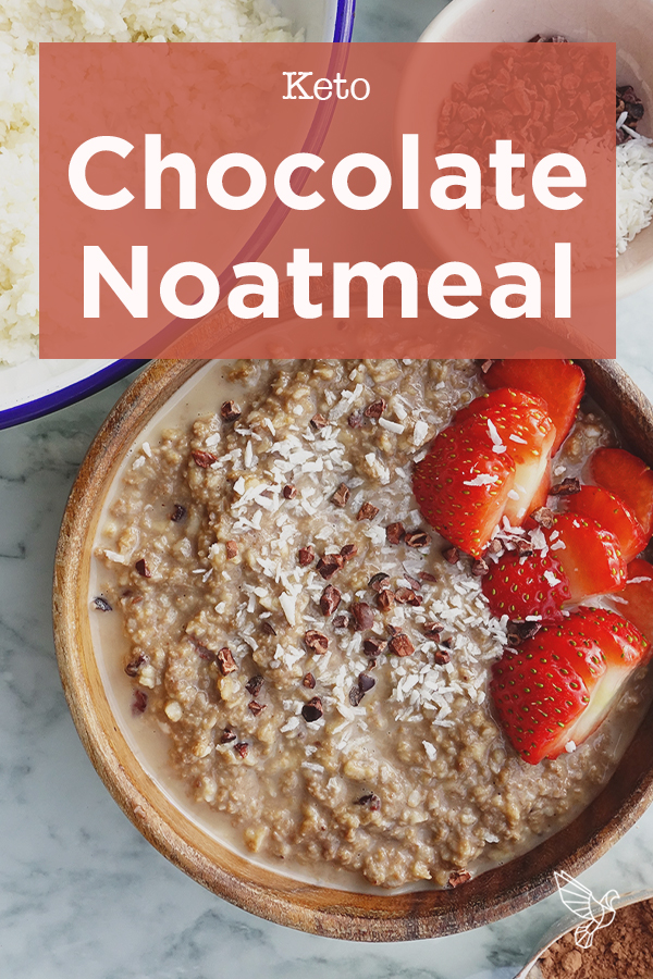 No oats needed: This keto chocolate noatmeal recipe transforms cauliflower rice into a thick and creamy breakfast cereal with a sweet, chocolatey flavor.