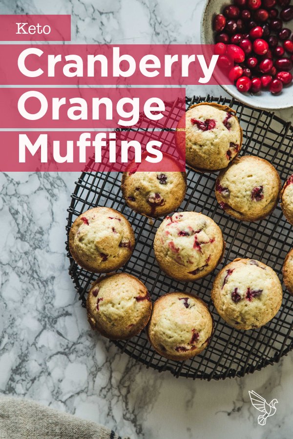 Tart and sweet, without the carbs: These keto cranberry orange muffins use fresh cranberries and orange zest for the perfect festive breakfast.