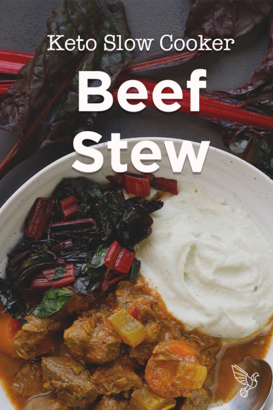 Keto Slow Cooker Beef Stew recipe Paleo, Whole30, great for meal prep!