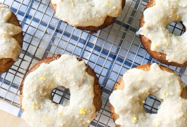 Lemon Ginger Low-Carb Donuts