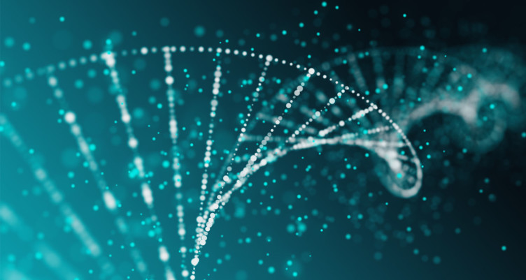 Closeup of DNA helix