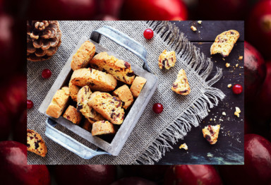 Cranberry biscotti cookies