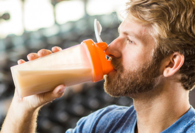 MCT oil powder in shaker cup