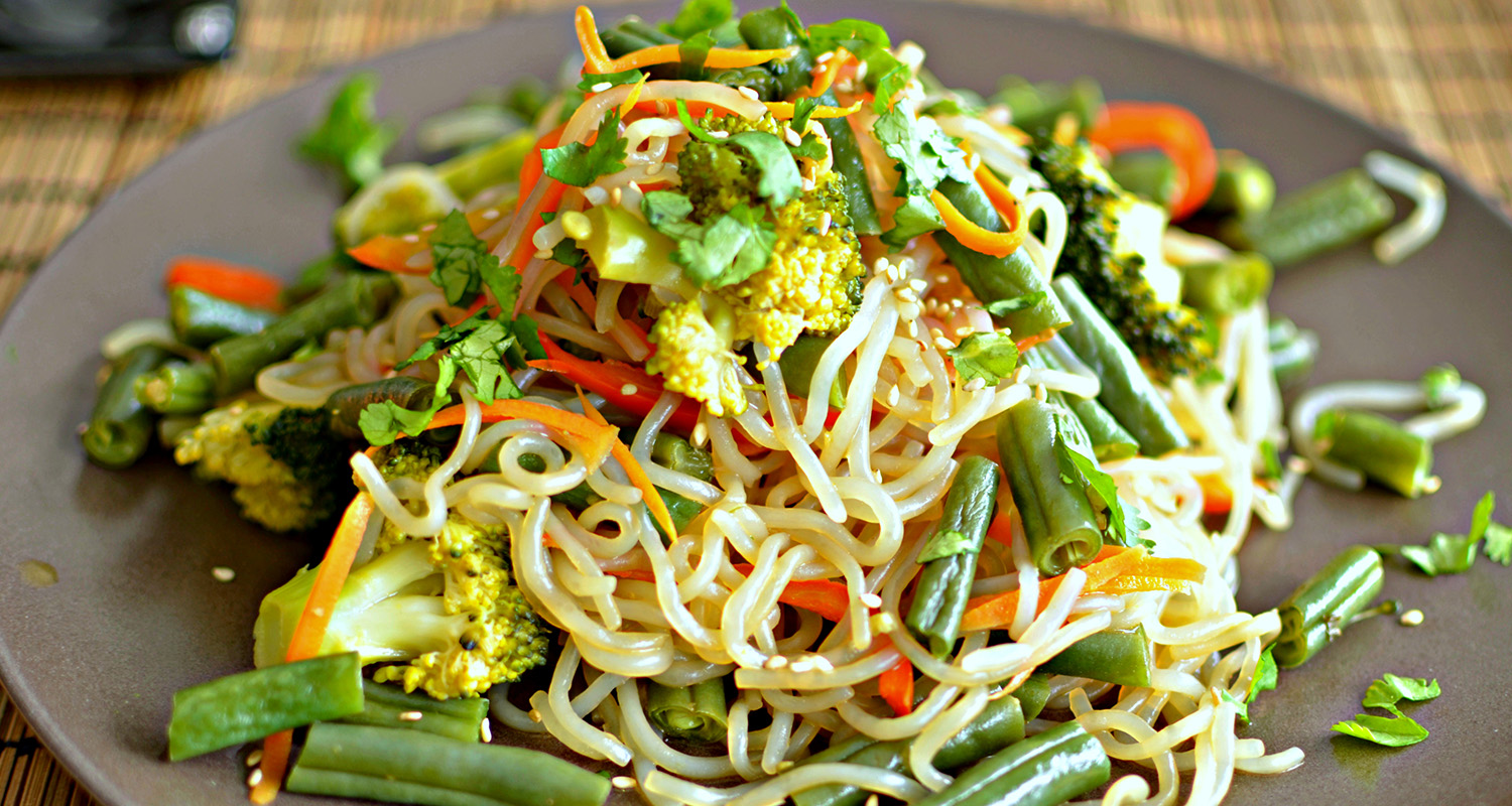 Noodle dish with vegetables