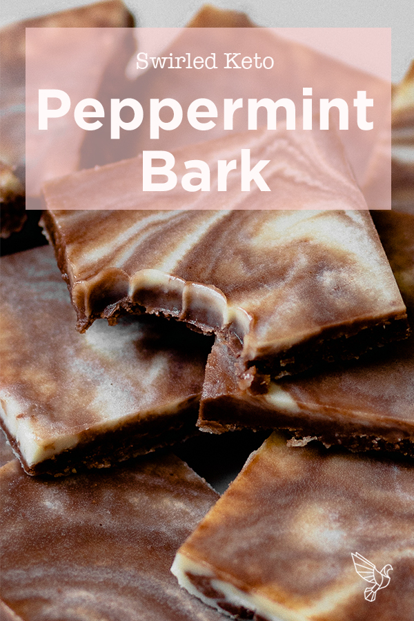With swirls of white and dark chocolate layers, this keto peppermint bark has the perfect milky texture -- with no dairy or sugar, and only 2.7 net carbs.