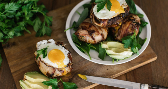 Bacon wrapped egg dish