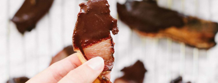 keto chocolate-dipped bacon